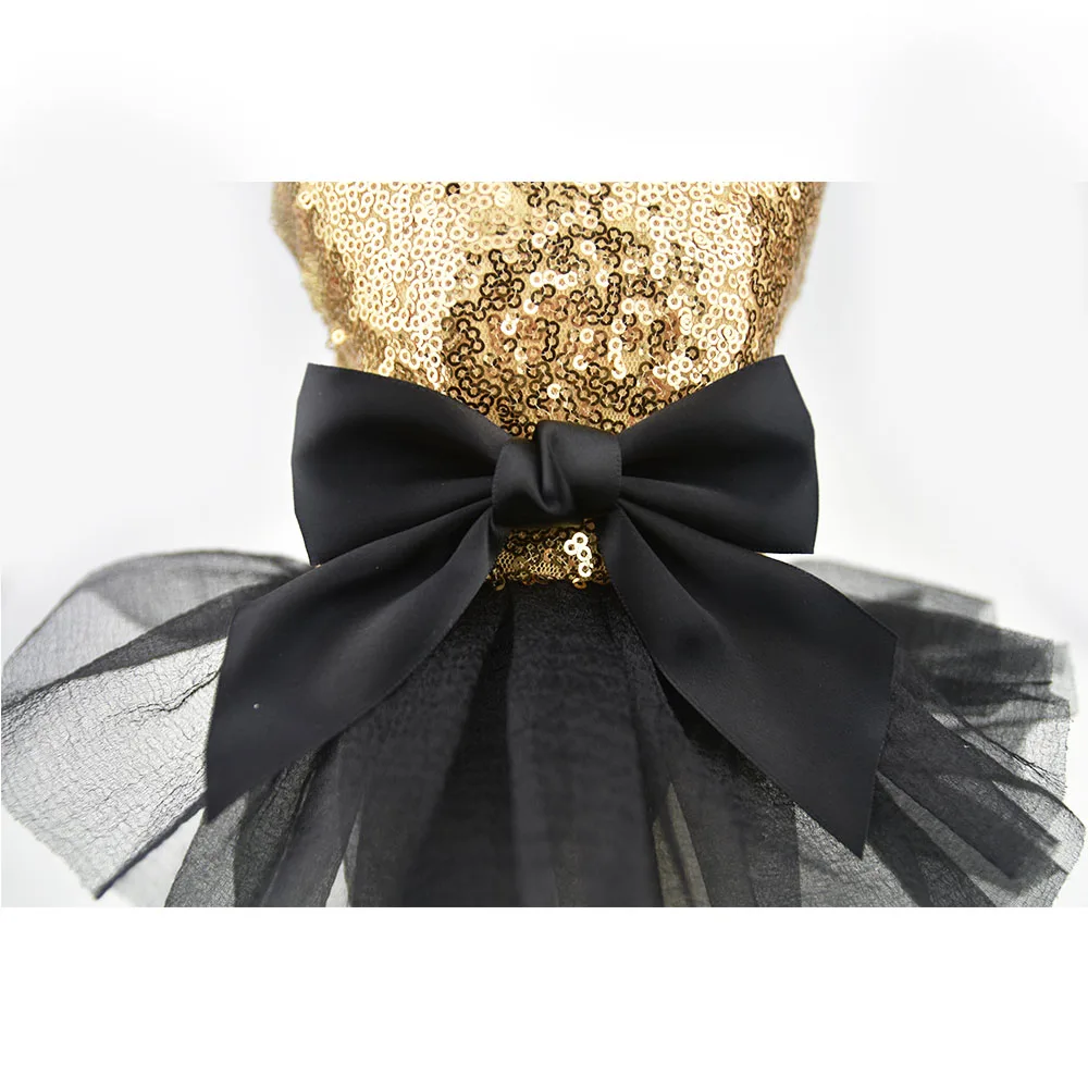 Ρούχο σκύλου φόρεμα BLACK & GOLD