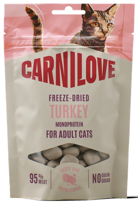 Λιχουδιά γάτας GRAINFREE CARNILOVE Freeze Dried Cat Snack (50gr)