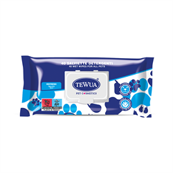 Μαντηλάκια για στεγνό καθάρισμα σκύλου-γάτας-μικρών ζώων TEWUA (40τεμ)