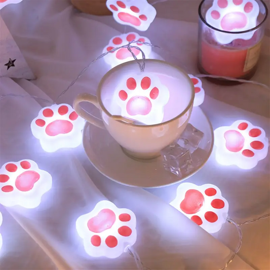 Διακοσμητική γιρλάντα με φωτάκια Led σκύλου γάτας Cute Paw