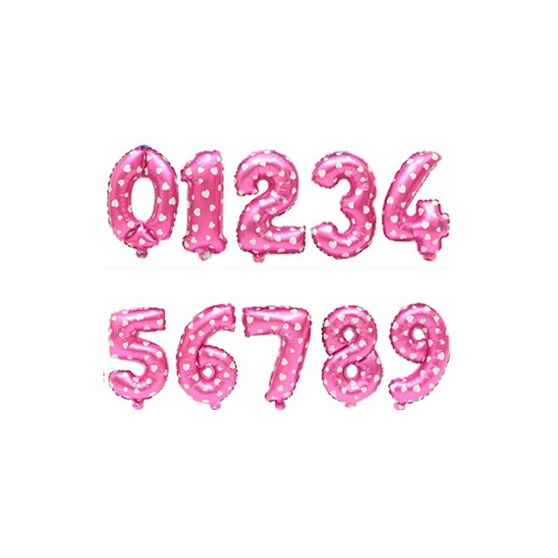 Διακοσμητικό μπαλόνι γενεθλίων σκύλου Numbers Heart Pink