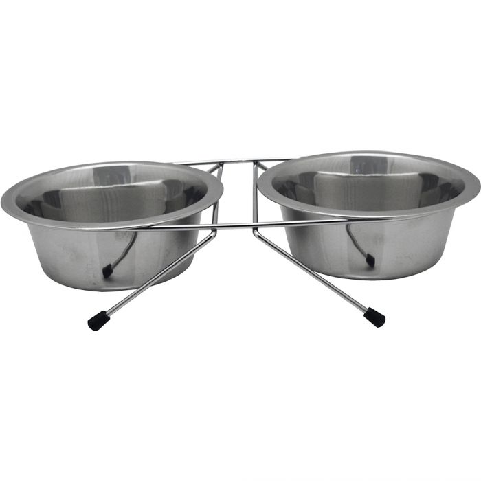 Διπλό μπολ σκύλου γάτας Double Diners