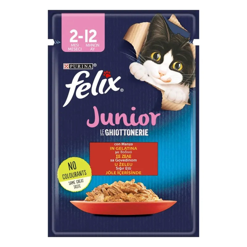 Κονσέρβα Φακελάκι για γάτες FELIX JUNIOR 85gr