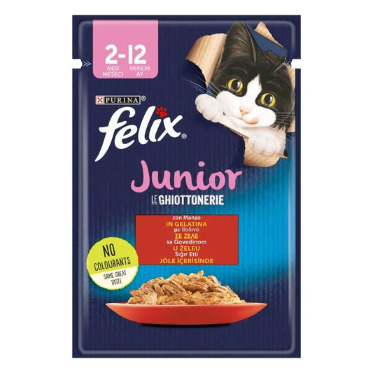 Κονσέρβα Φακελάκι για γάτες FELIX JUNIOR 85gr