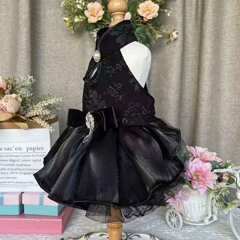 Ρούχο σκύλου-γάτας φόρεμα BLACK MAJESTY