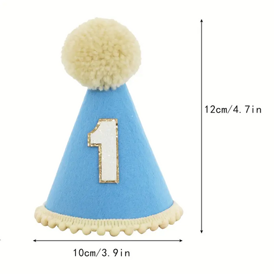 Kαπελάκι Γενεθλίων σκύλου-γάτας Number One Blue