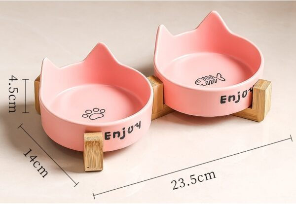 Κεραμικό διπλό μπολ γάτας Enjoy