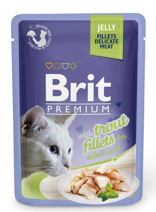 Κονσέρβα για γάτες BRIT PREMIUM IN JELLY POUCHES (85gr)