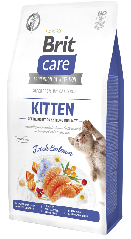 Ξηρά τροφή γάτας Brit Care® Cat GF Kitten Σολομός
