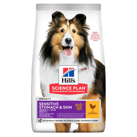 Ξηρά Τροφή για Σκύλους HILL'S SCIENCE PLAN Sensitive Stomach & Skin Medium-Large Adult (1,5kg)