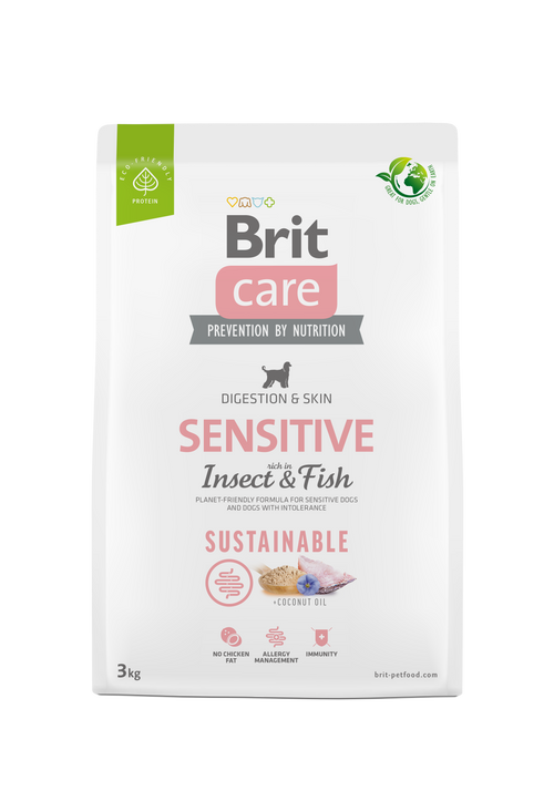 Ξηρά τροφή σκύλου Brit Care Sustainable Sensitive Ψάρι & Έντομα