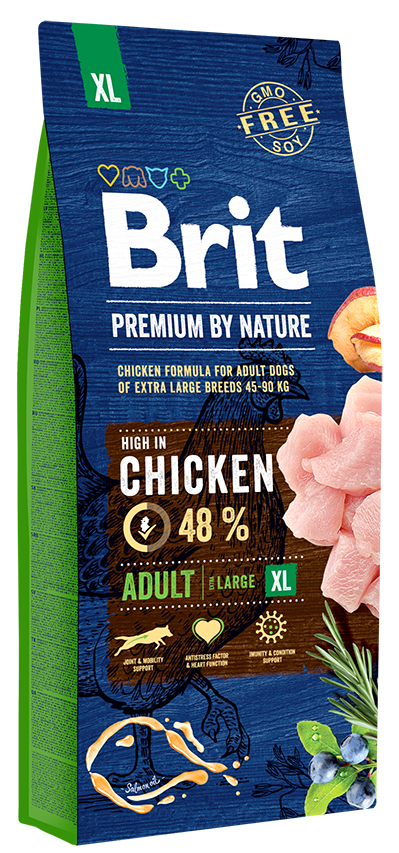 Ξηρά τροφή σκύλου Brit Premium By Nature® Adult Xlarge Κοτόπουλο (15kg)