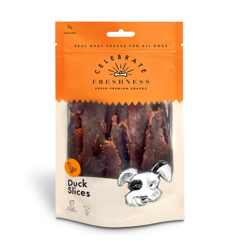 Λιχουδιά σκύλου Celebrate Freshness Duck slices (100gr)