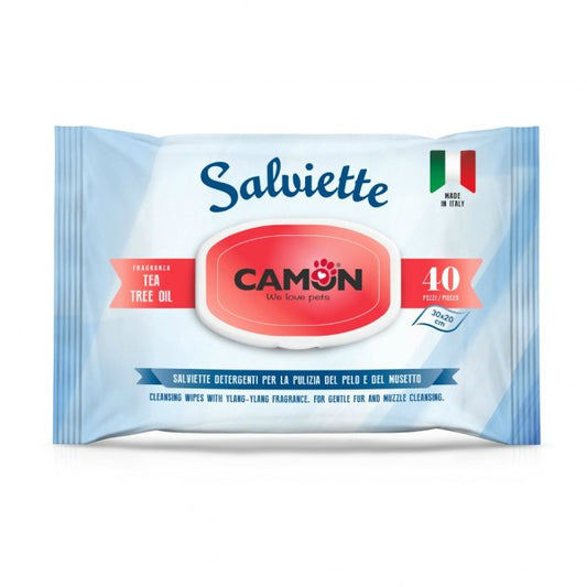 Μαντηλάκια για στεγνό καθάρισμα σκύλου γάτας Camon (40τεμ)