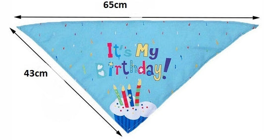 Μπαντάνα Γενεθλίων σκύλου γάτας IT'S MY BIRTHDAY (πολλά χρώματα)