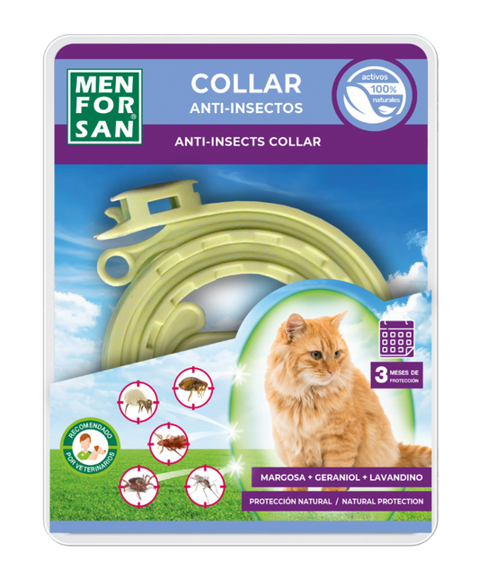 Περιλαίμιο Φυτικό Αντιπαρασιτικό γάτας Anti-Insectos Men For San (33cm)