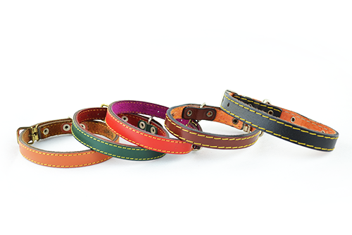 Περιλαίμιο σκύλου Δερμάτινο με ραφή