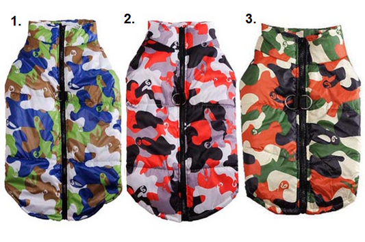 Ρούχο σκύλου αδιάβροχο μπουφάν Pretty Camouflage