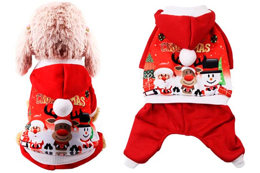 Ρούχο σκύλου-γάτας ΧΡΙΣΤΟΥΓΕΝΝΙΑΤΙΚΟ XMas Hoodie