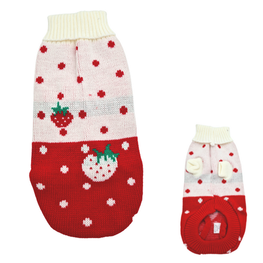 Ρούχο σκύλου μάλλινο STRAWBERRY
