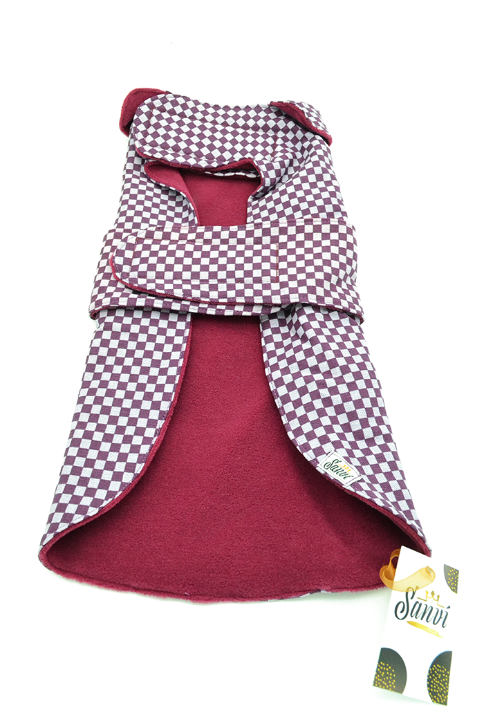 Ρούχο σκύλου παλτό PURPLE SQUARE SANVI