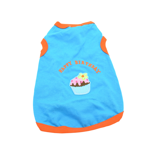 Ρούχο σκύλου T-Shirt BIRTHDAY MUFFIN FLOWER