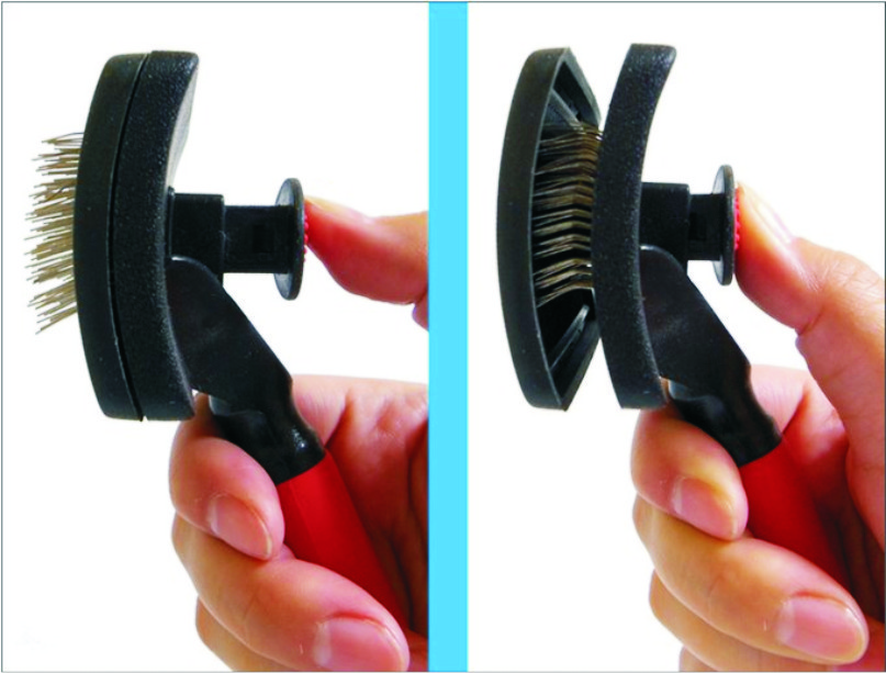 Βούρτσα σκύλου-γάτας Slicker Natural Αυτοκαθαριζόμενη