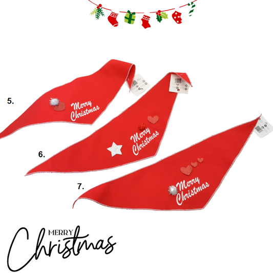 Χριστουγεννιάτικη Μπαντάνα σκύλου γάτας Merry Christmas