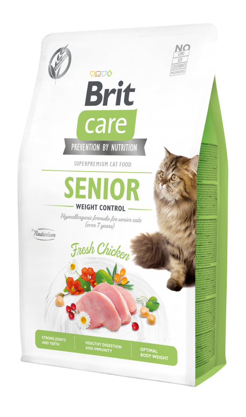 Ξηρά τροφή γάτας Brit Care® Cat GF Senior Weight Control Κοτόπουλο