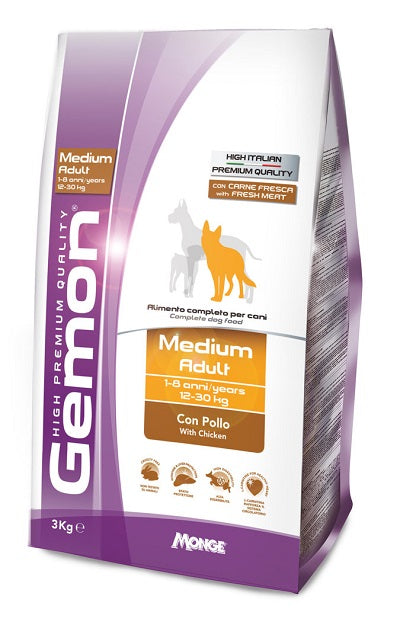 Gemon Medium Adult Κοτόπουλο ξηρά τροφή σκύλου (3kg)