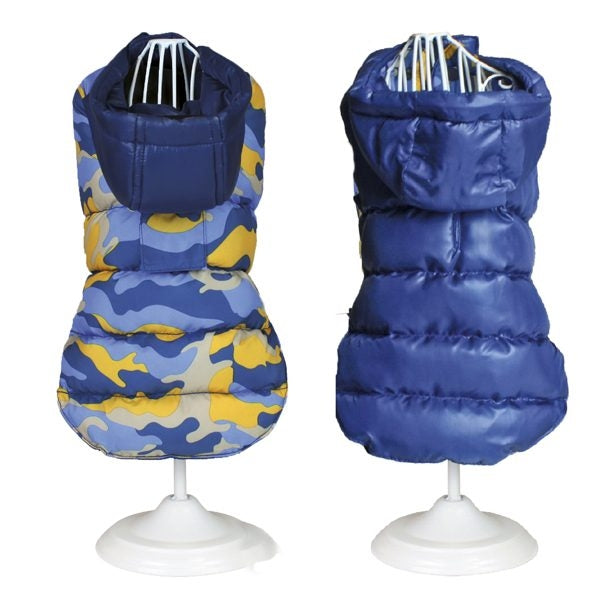 Ρούχο σκύλου αδιάβροχο μπουφαν CAMOUFLAGE BLUE