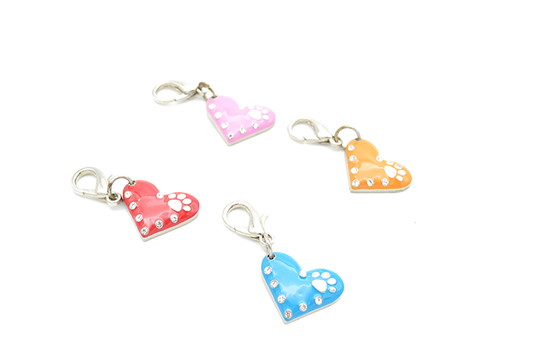 Κόσμημα σκύλου-γάτας Hearts Enamel