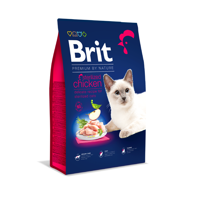Ξηρά τροφή γάτας Brit Premium By Nature® Sterilized Κοτόπουλο