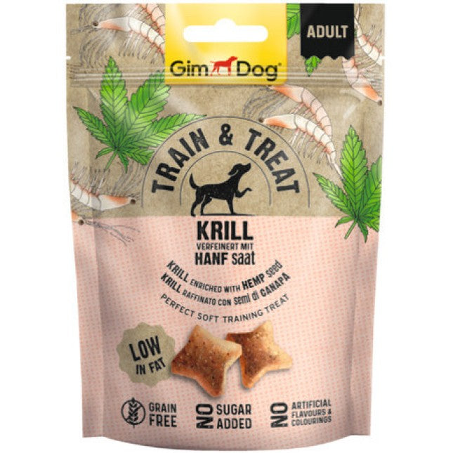 Λιχουδιά σκύλου GRAINFREE LOW FAT GimDog TRAIN & TREAT (125gr)