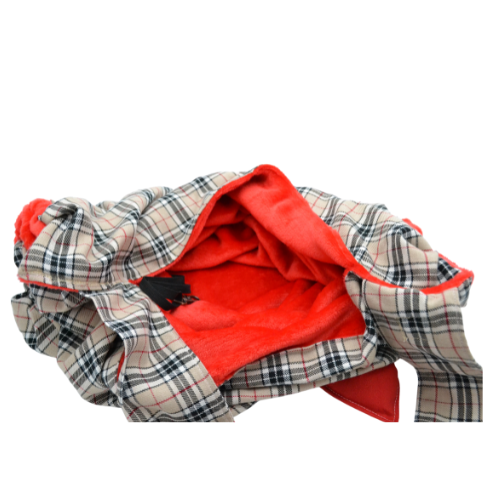 Μάρσιπος μεταφοράς σκύλου γάτας Red Checkered SANVI