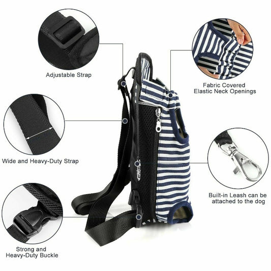 Τσάντα μεταφοράς σκύλου μάρσιπος Rainbow Stripes