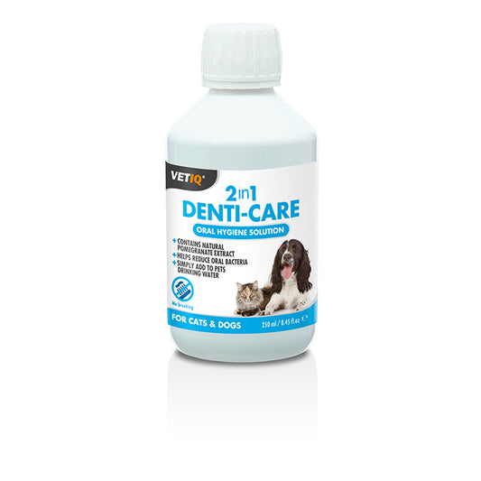 Στοματικό διάλυμα σκύλου-γάτας Vet IQ 2 in 1 Denti-care (250ml)