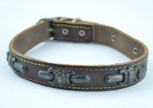 Δερμάτινο περιλαίμιο σκύλου Metallic