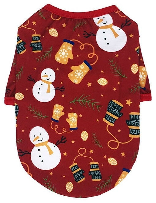 Ρούχο σκύλου-γάτας ΧΡΙΣΤΟΥΓΕΝΝΙΑΤΙΚΟ SNOW
