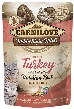 Κονσέρβα για γάτες φακελάκι CARNILOVE (85gr) Πολλές γεύσεις