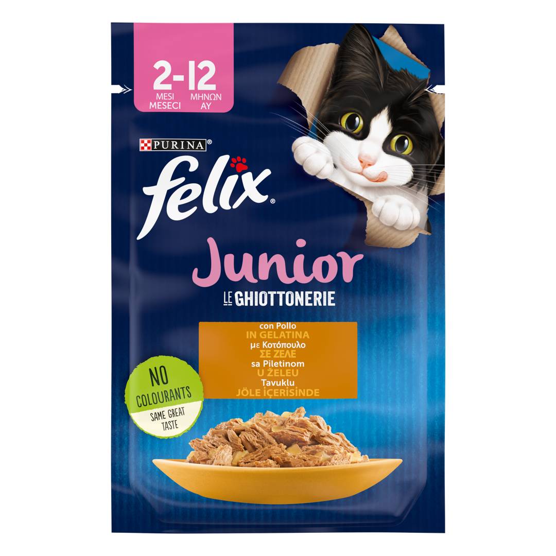 Κονσέρβα Φακελάκι για γάτες FELIX JUNIOR 85gr