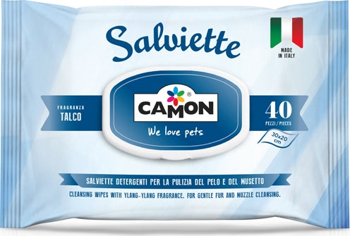 Μαντηλάκια για στεγνό καθάρισμα σκύλου γάτας Camon  (40τεμ)