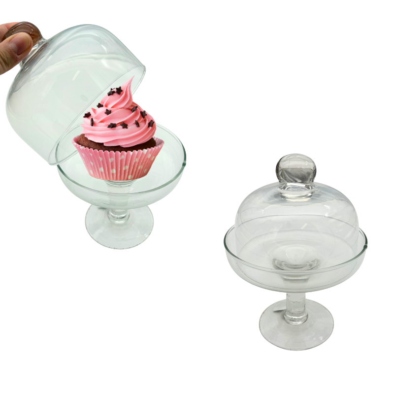 Πιατέλα-Βάση τούρτας γυάλινη SERVED (πολλά σχέδια)