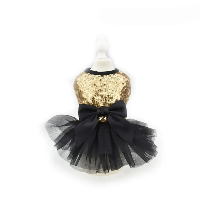 Ρούχο σκύλου φόρεμα BLACK & GOLD