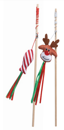 Παιχνίδι γάτας Χριστουγεννιάτικο Ραβδάκι