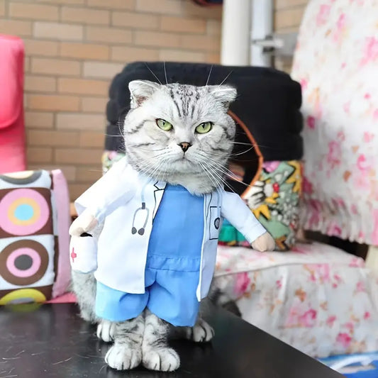 Αποκριάτικη στολή σκύλου-γάτας Γιατρός