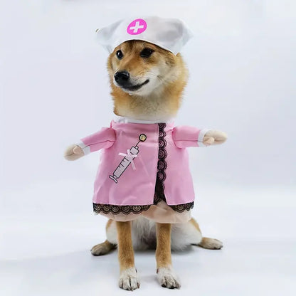 Αποκριάτικη στολή σκύλου-γάτας Νοσοκόμα