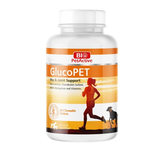 Συμπλήρωμα διατροφής σκύλου γάτας GlucoPet BIOPETACTIVE (60tabs)