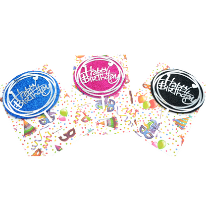 Διακοσμητικό τούρτας σκύλου γάτας BDAY GLITTER