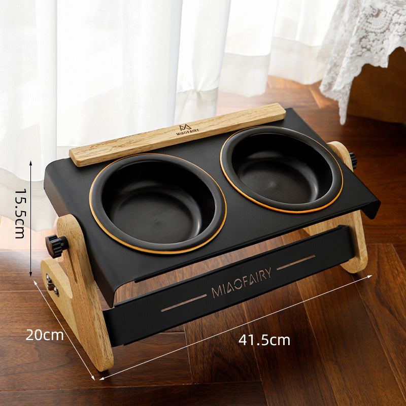 Διπλό μπολ σκύλου-γάτας Elevated